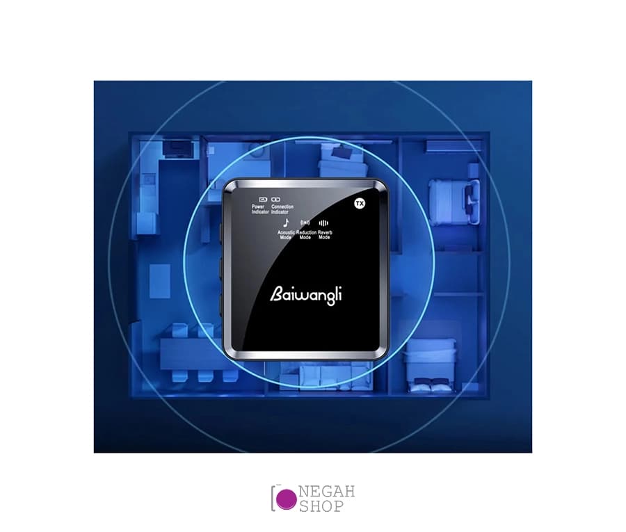 میکروفون بی سیم تک کاناله Baiwangli SX39 Type C — تصویر ۷