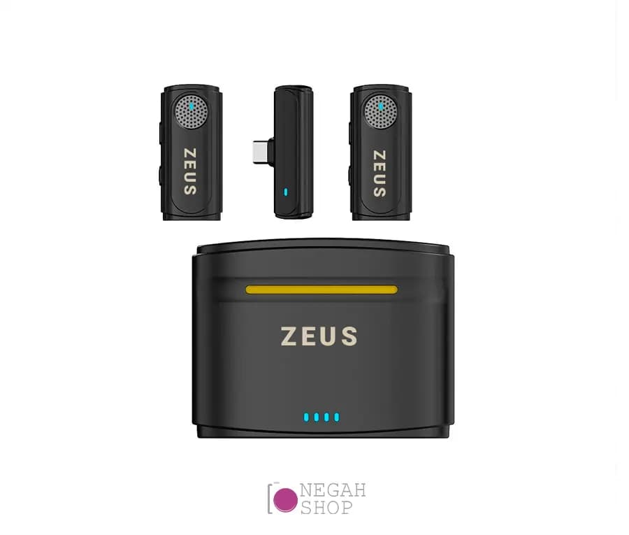 میکروفون بی سیم یقه‌ای Zeus با درگاه تایپ سی