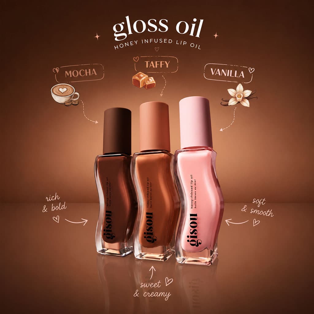 لیپ اویل 3 رنگ گیسو gisou lip oil — تصویر ۴