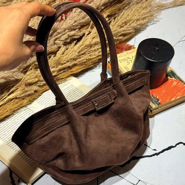 کیف دستی پارچه مخملی زنانه