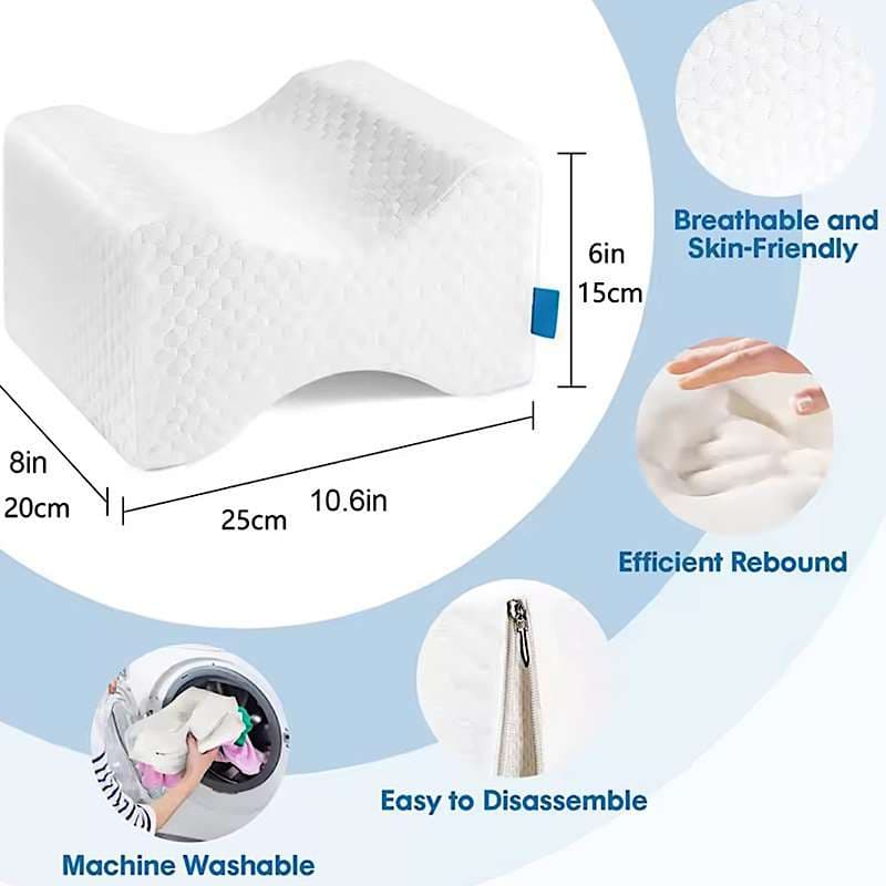 بالش طبی بین زانویی مموری دار مدل Knee Pillow کد N866 — تصویر ۳