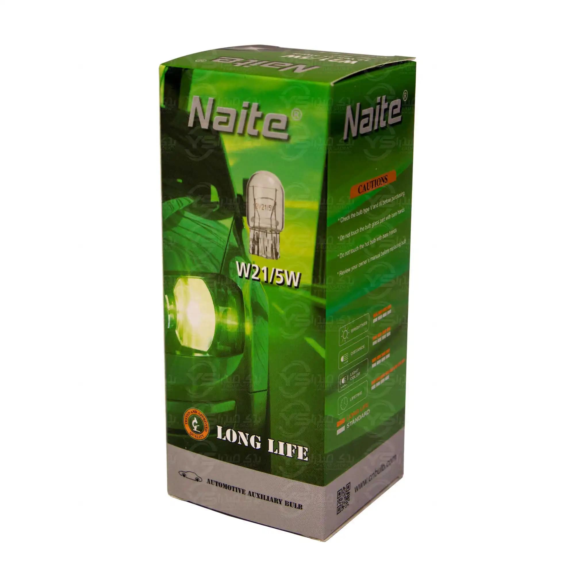 لامپ دو کنتاکت آریایی W21/5W نیت Naite — تصویر ۲