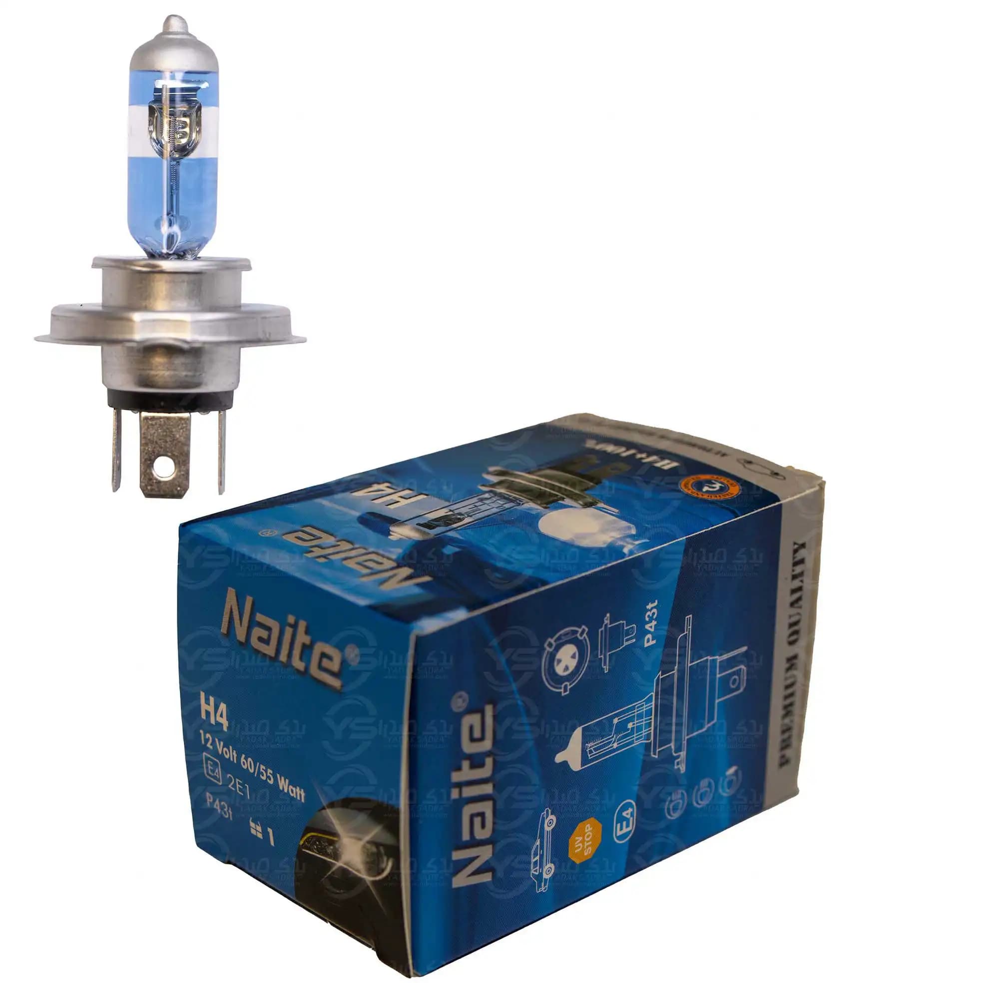 لامپ هالوژن 55/60 وات H4 افزایشی نیت Naite — تصویر ۳