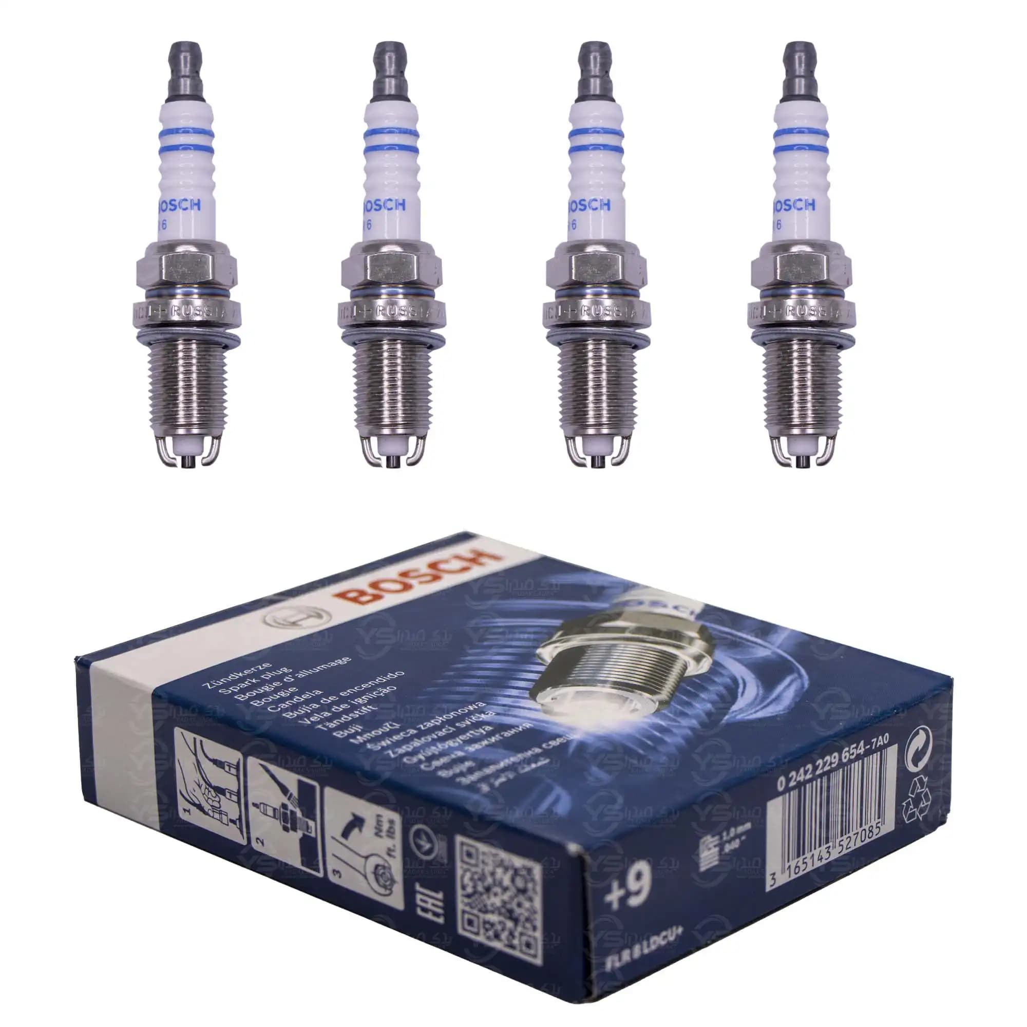 شمع پایه کوتاه دوپلاتین بوش روس +9 flr8ldcu