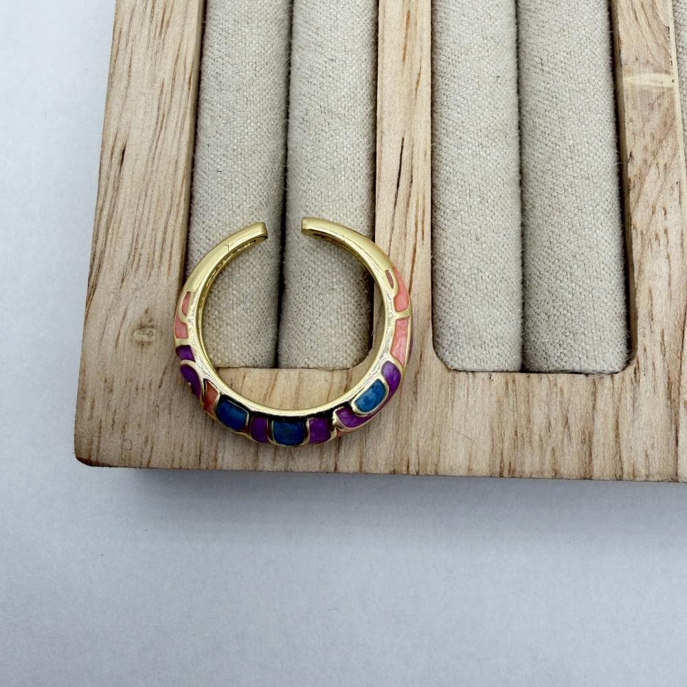 انگشتر مینا کاری فری سایز کد — تصویر ۳