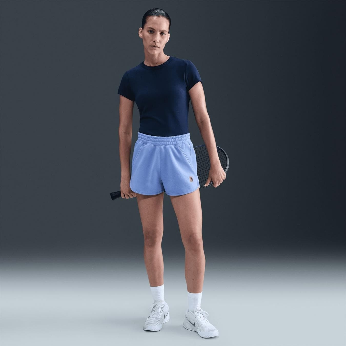 شلوارک ورزشی زنانه نایک Nike Heritage Phoenix Fleece – آبی
