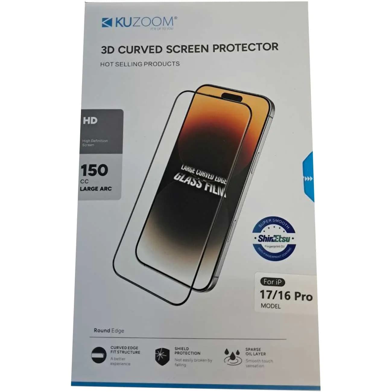 گلس گوشي iPhone 16 Pro / iPhone 17 آيفون شيشه اي کوزوم KUZOOM