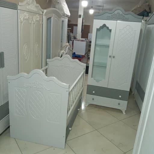 سیسمونی تخت و کمد نوزاد نوجوان سرویس خواب کودک بچه اتاق نوزاد لباس بارداری شلوار بارداری پس کرایه مبلمان فرنا مدل 1144603