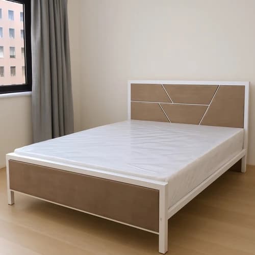 تخت خواب طرح شکسته یک نفره و دو نفره مبلمان فرنا مدل 1144570 — تصویر ۳