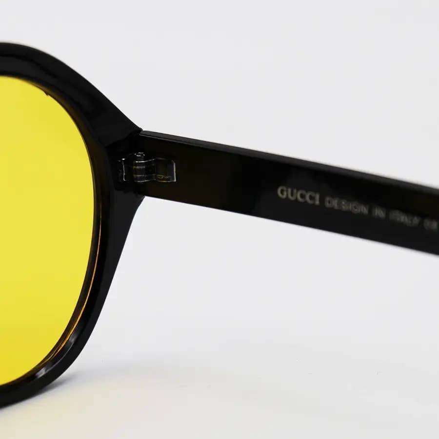 عینک دید در شب ترند GUCCI با فریم شکل خلبانی، رنگ مشکی و لنز زرد رنگ مدل ZN3607 — تصویر ۵