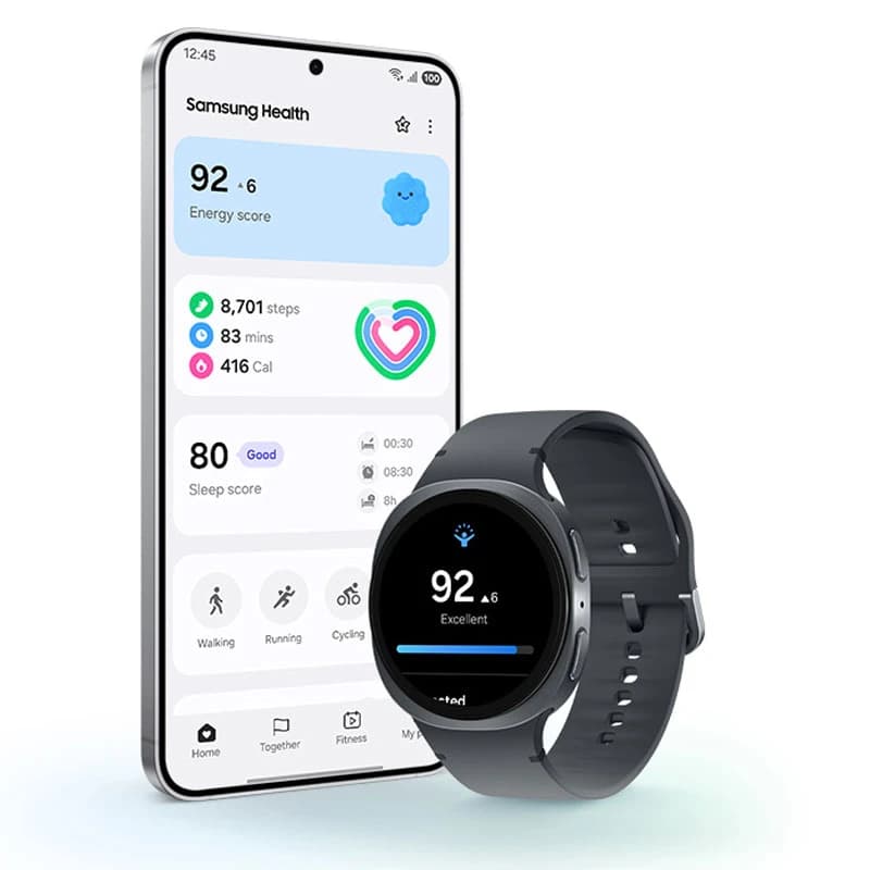 ساعت هوشمند 40 میلی‌ متری سامسونگ مدل Galaxy Watch 8 با بند پلاستیکی — تصویر ۷