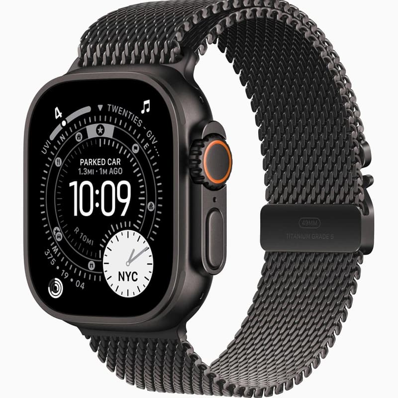 ساعت هوشمند 49 میلی متری اپل مدل Watch Ultra 3 Black Titanium با بند تیتانیوم