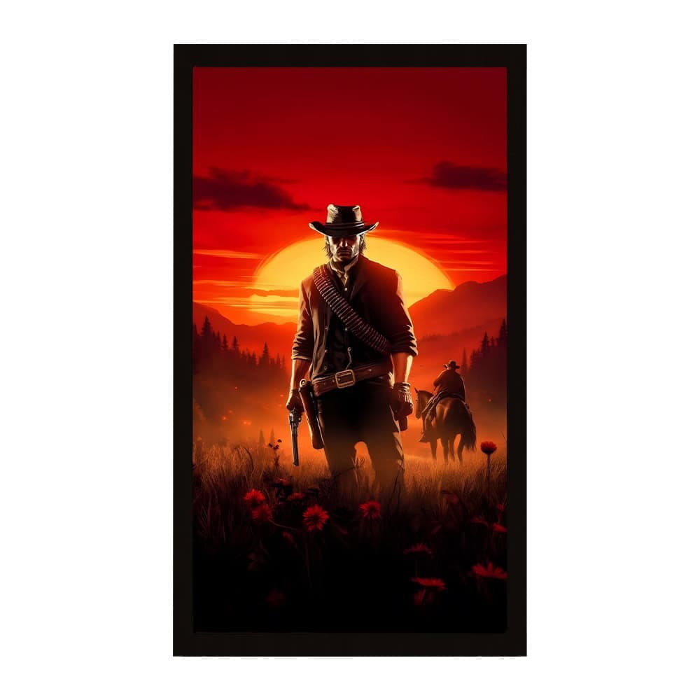 تابلو گیمینگ مخمل 35×65 طرح – Red Dead 1