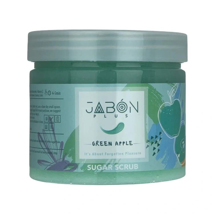 اسکراب بدن Jabon Plus مدل Green Apple حجم 450 میلی لیتر — تصویر ۳