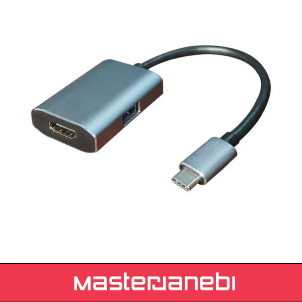 تبدیل Type C به HDMI و USB 3.0 کی نت پلاس KP-COCMS202