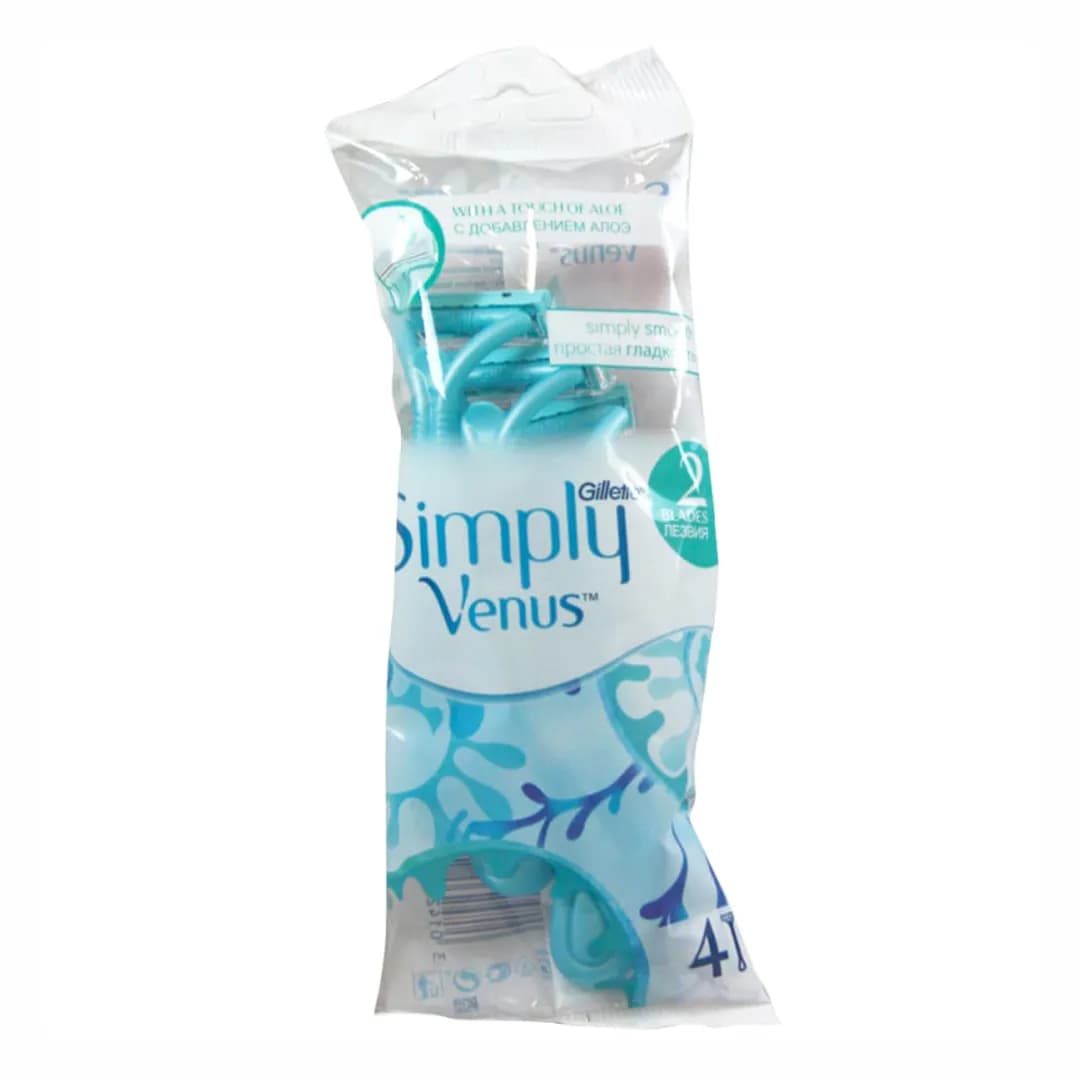 تیغ اصلاح 2 لبه ژیلت Simply Venus بسته 4 عددی — تصویر ۷