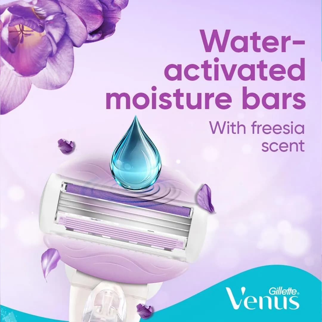 یدک تیغ اصلاح 3 لبه ژیلت VENUS بسته 4 عددی — تصویر ۷