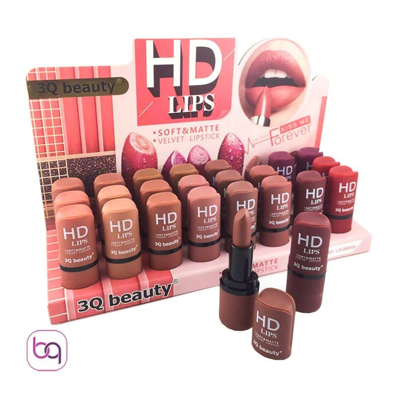 رژ لب جامد اورجینال 3qbeauty پک 12 عددی