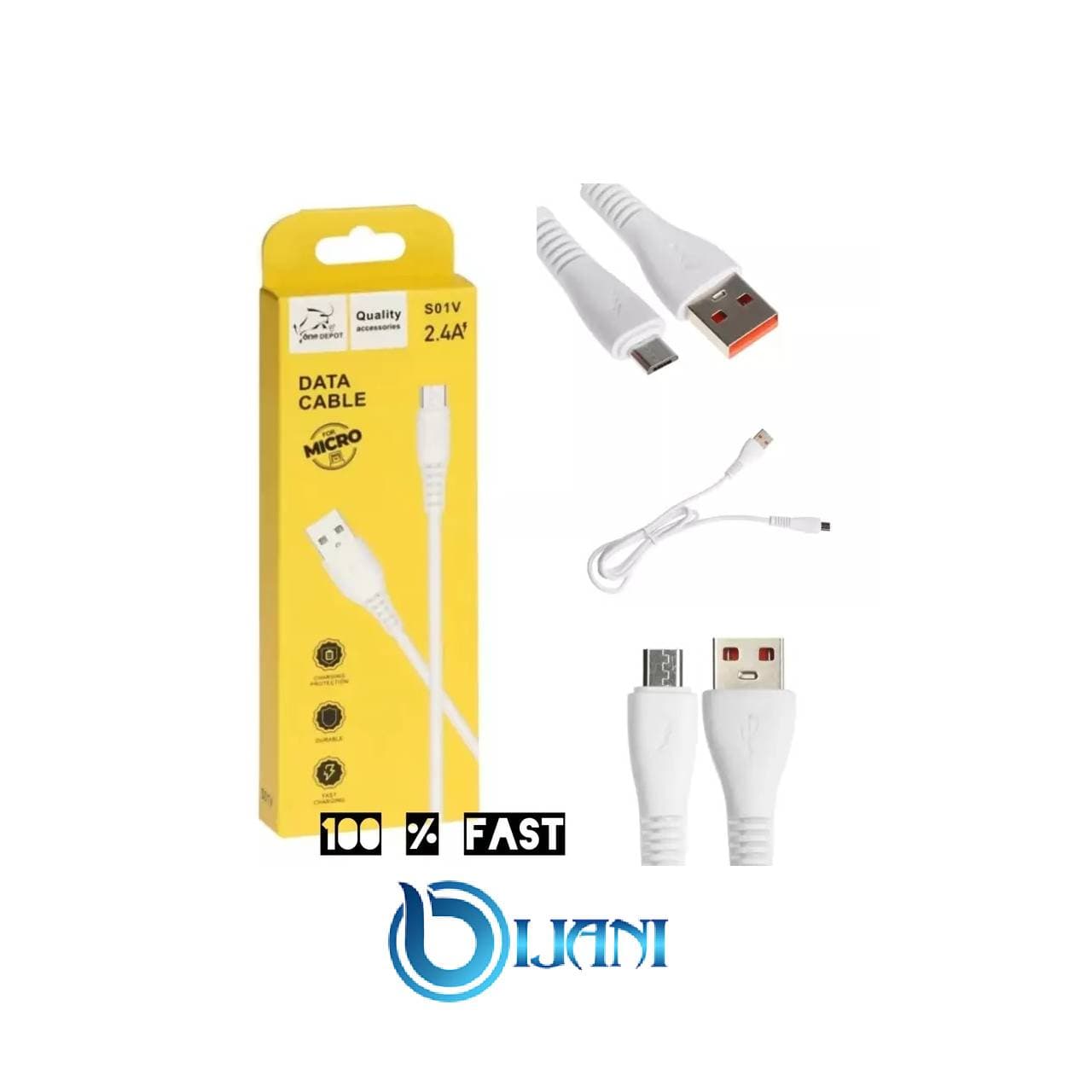 کابل تبدیل USB به Micro USB وان دیپوت مدل S01V طول 1 متر