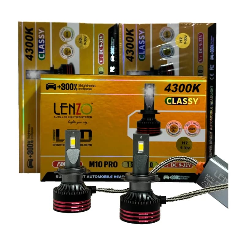 هدلایت LENZO مدل M10 PRO آفتابی پایه H7