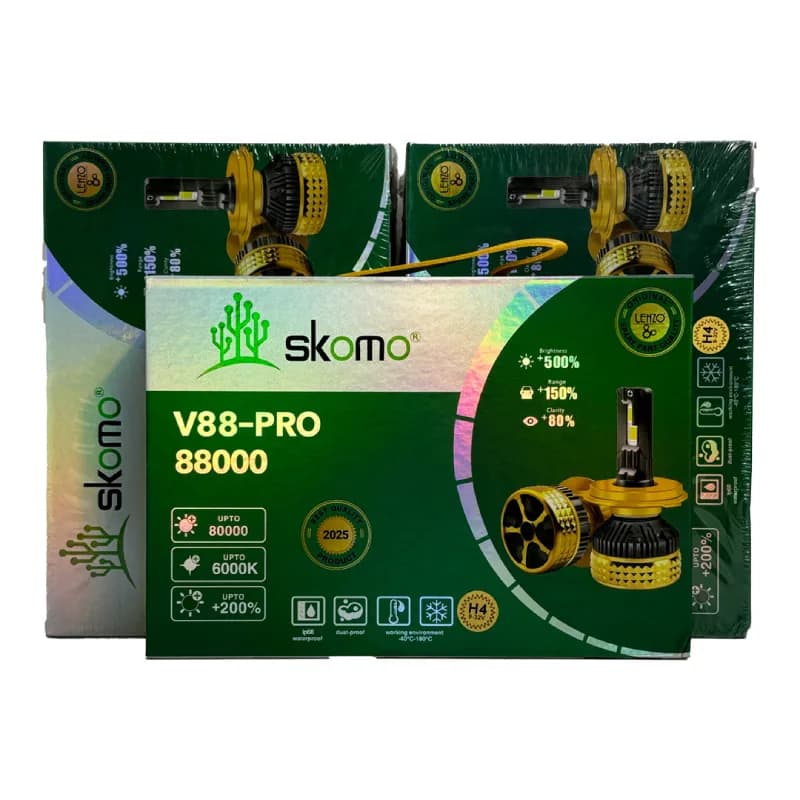 هدلایت LENZO مدلV88 پایه H4 — تصویر ۳
