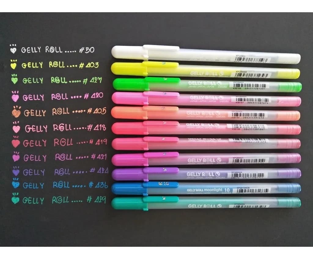 روان نویس ژله‌ای ساکورا Gelly Roll مدل Moonlight ست 10 عددی — تصویر ۸