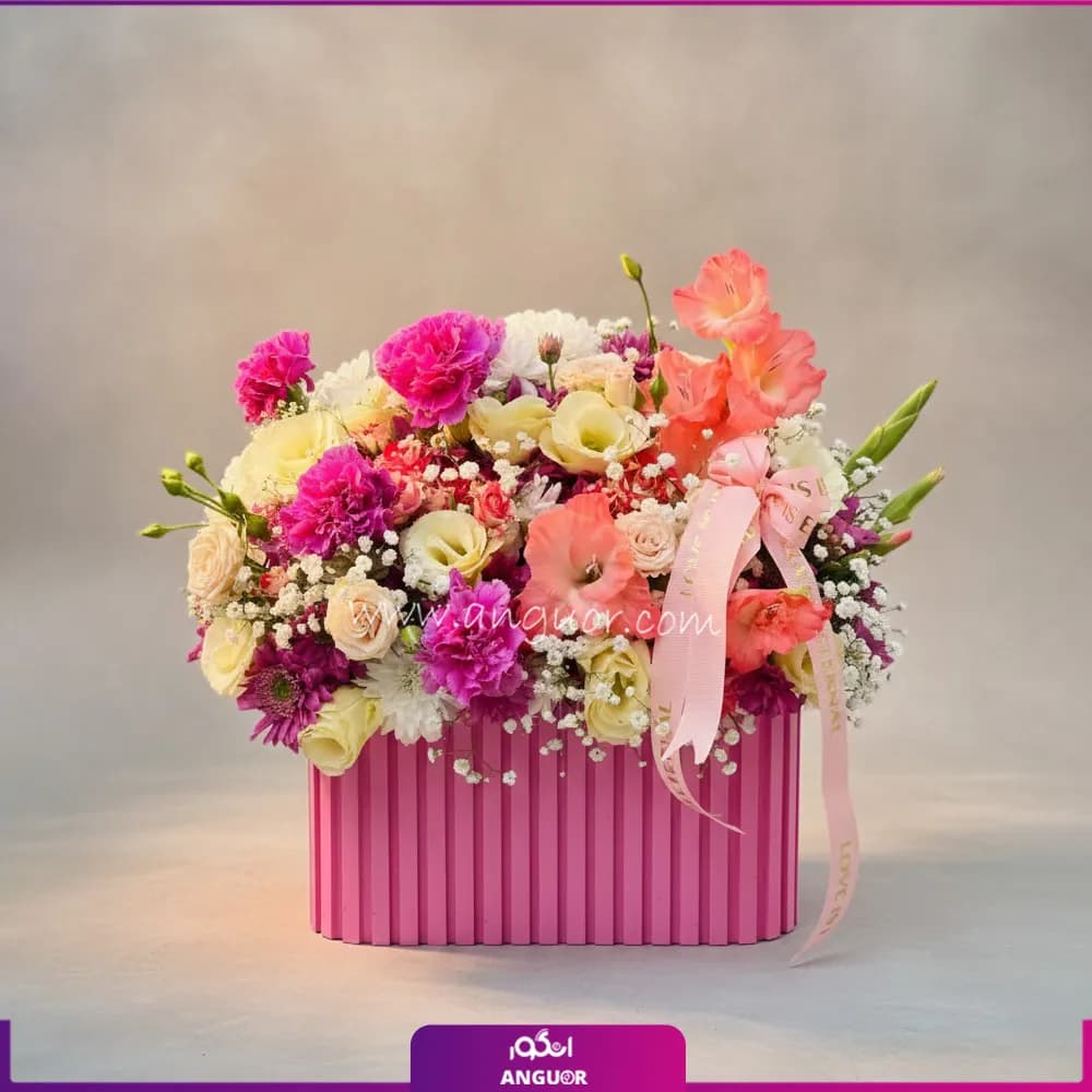 باکس گل هدیه جشن رنگ ها