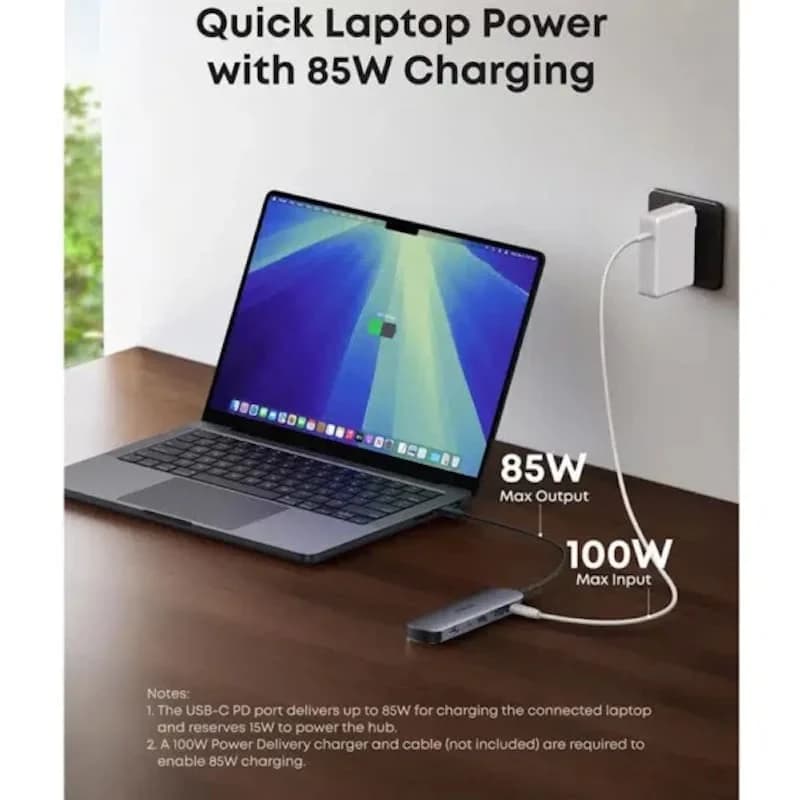 هاب USB-C هفت کاره انکر Anker 7-in-1 مدل A83D2 — تصویر ۵