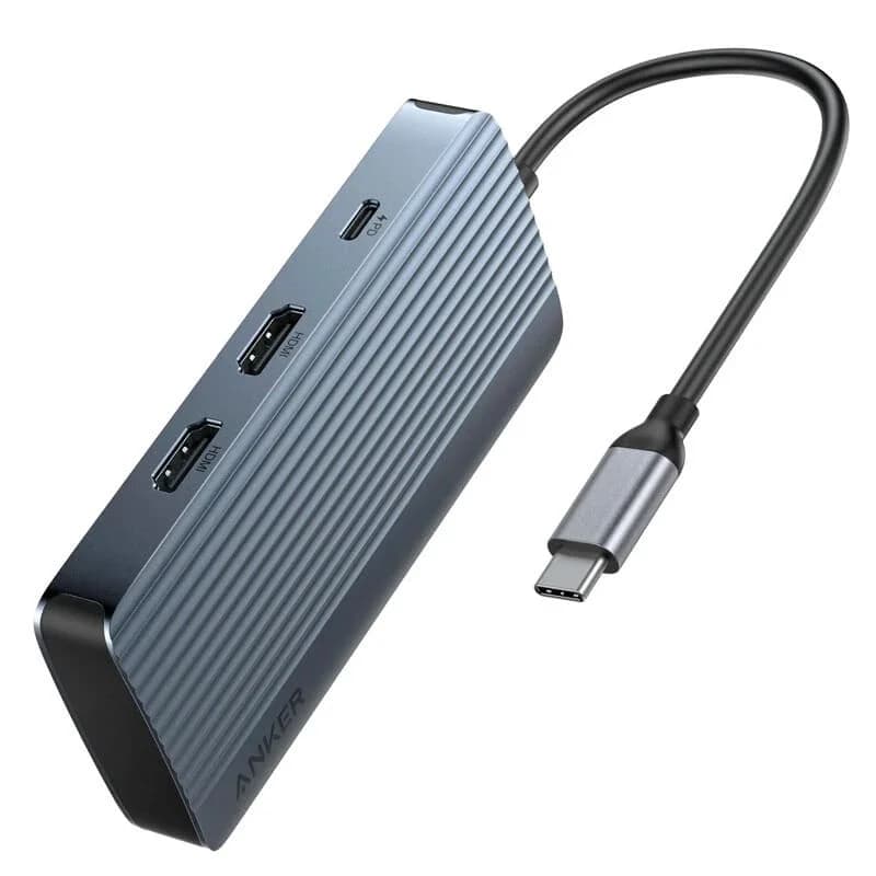 هاب USB-C هفت کاره انکر Anker 7-in-1 Dual Display مدل A8374 — تصویر ۲