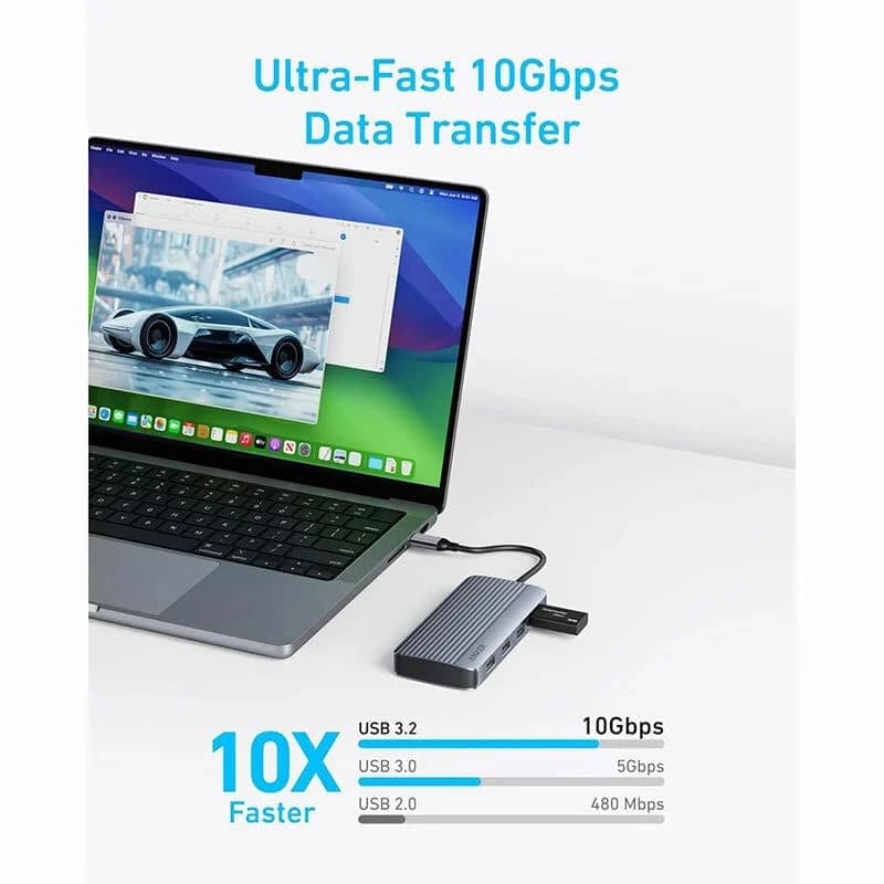هاب USB-C هفت کاره انکر Anker 7-in-1 Dual Display مدل A8374 — تصویر ۴