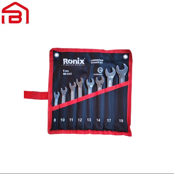 آچار 8 عددی یک سر صاف و یک سر رینگ رونیکس RH2157