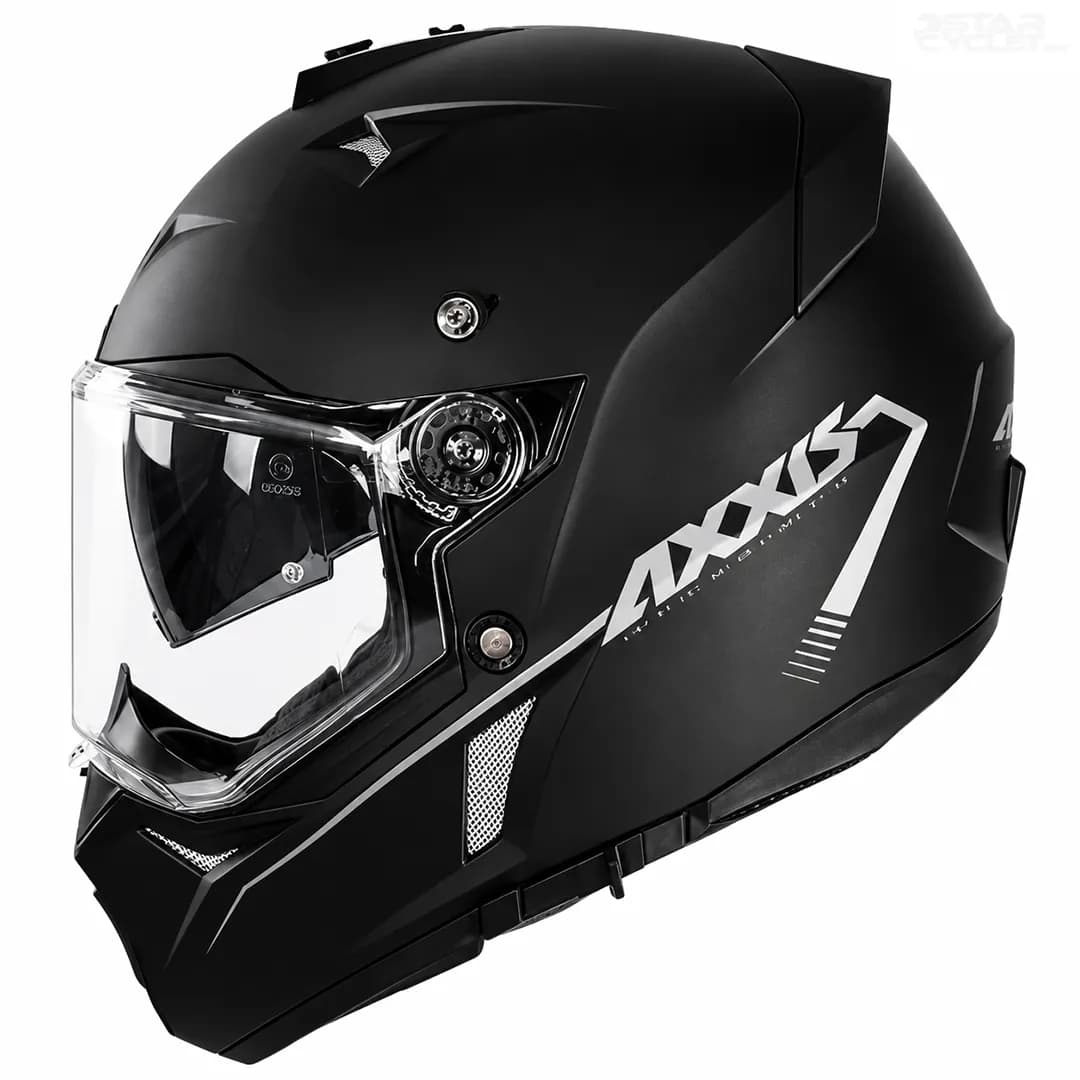 کلاه کاسکت ادونچری اکسیس مدل A1 Wolf Solid DS Matte Black — تصویر ۲