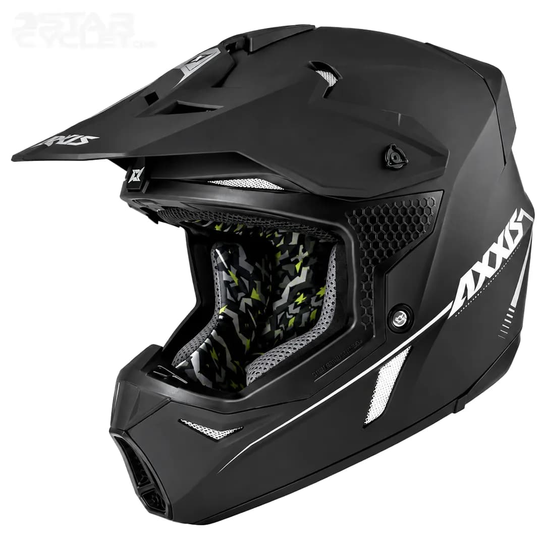 کلاه کاسکت کراسی اکسیس مدل A1 Wolf Solid Matt Black