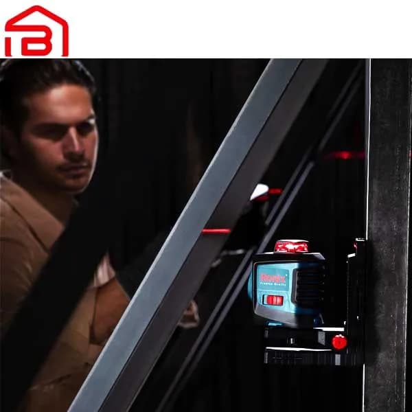 تراز لیزری دوخط 360درجه باقابلیت عملکرد شاقول رونیکس مدل RH-9504 — تصویر ۲