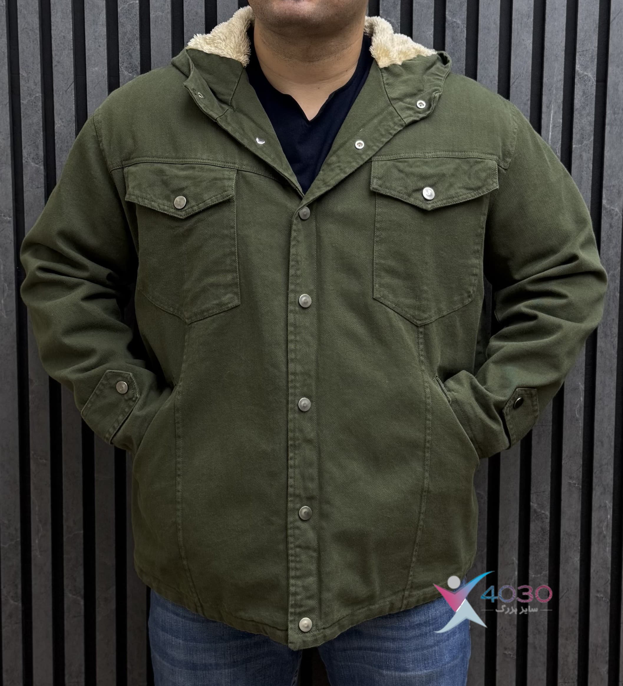 کاپشن کتان Overcoat اورجینال سایزبزرگ ( 5251 ) — تصویر ۳