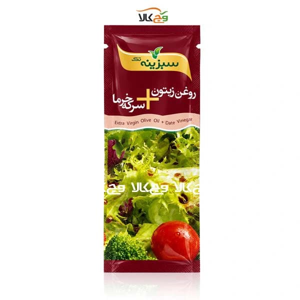 روغن زیتون + سرکه خرما (ساشه ای) سبزینه – 24 گرم