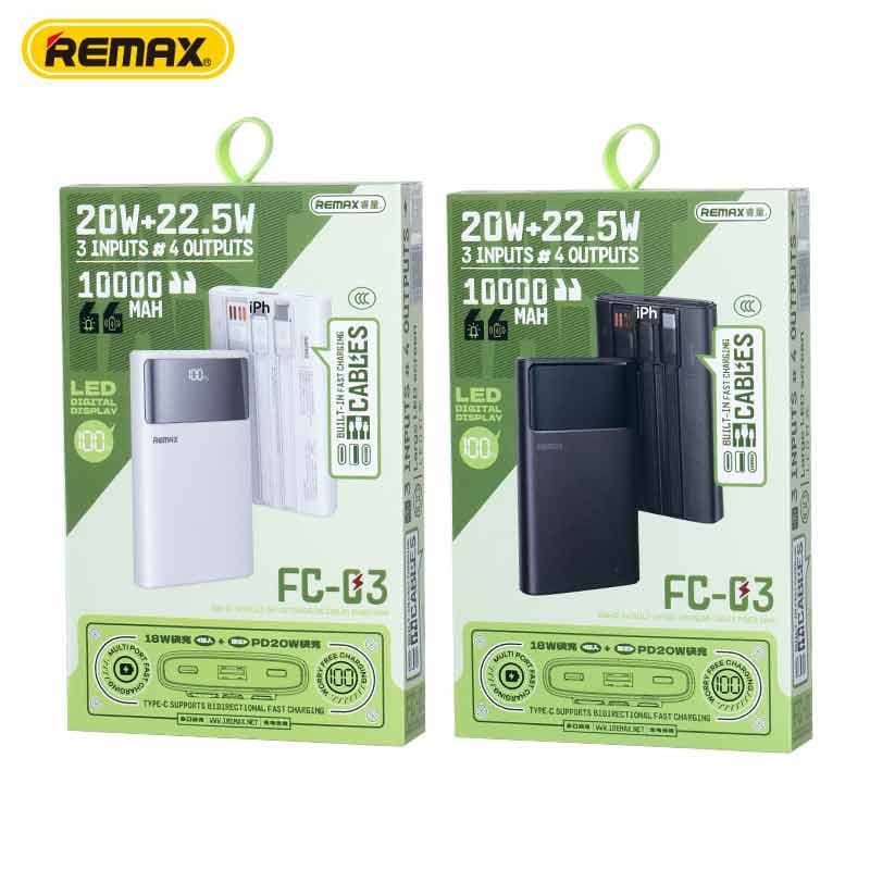 پاوربانک ریمکس مدل FC-03 ظرفیت 10000 میلی آمپر ساعت — تصویر ۲