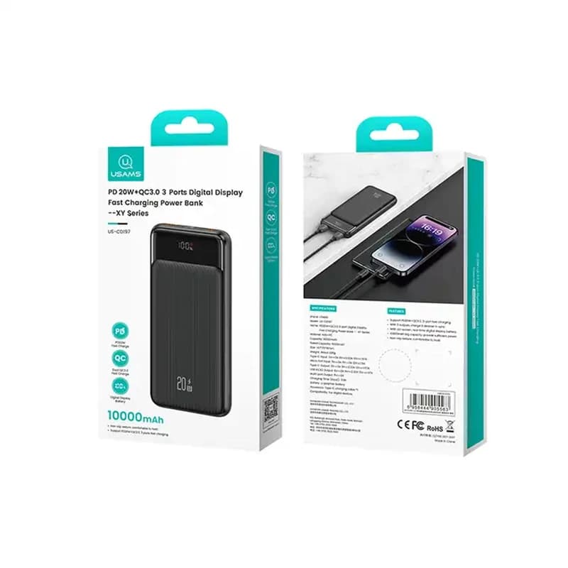 پاوربانک یوسمز مدل US-CD201 ظرفیت 30000 میلی آمپر ساعت — تصویر ۴