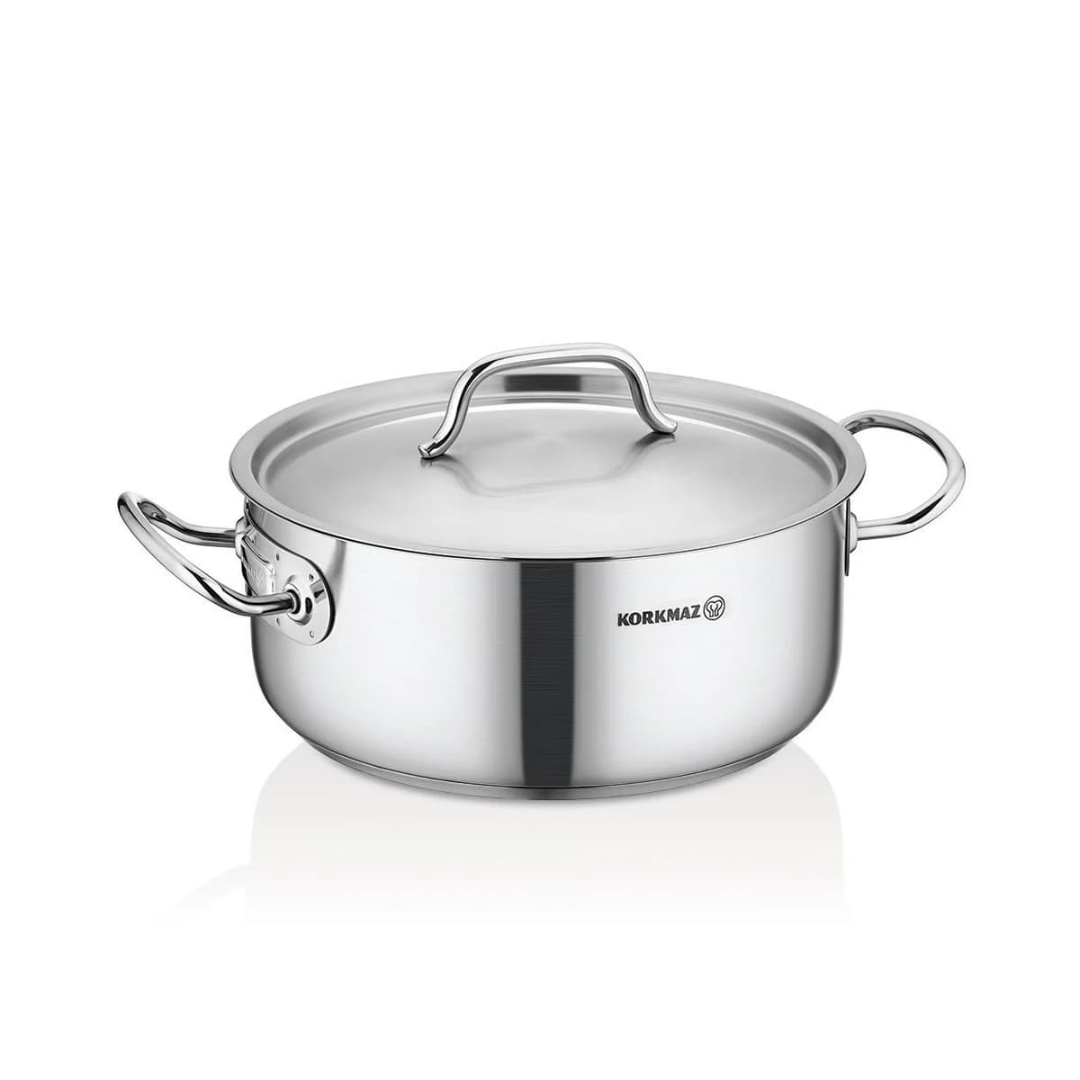 قابلمه کرکماز مدل پرولاین A2739 ا Korkmaz Proline24×10cm Short Casserole A2739