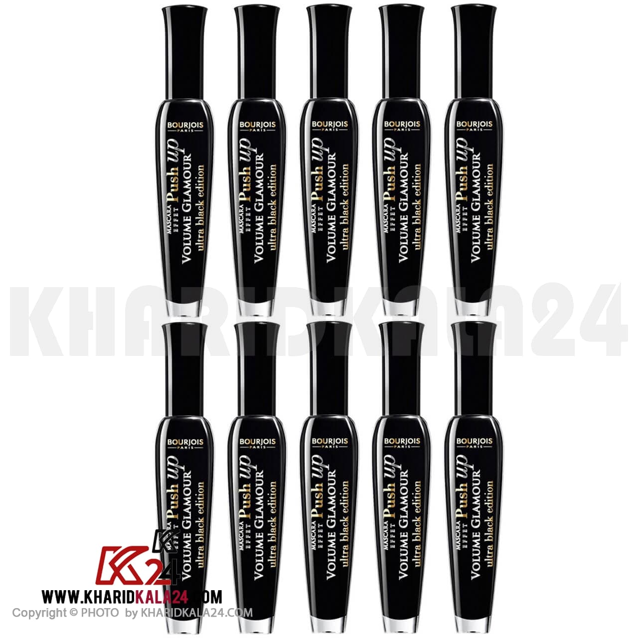 ریمل حجم دهنده بورژوآ مدل Push Up Ultra Black مجموعه 10 عددی — تصویر ۳