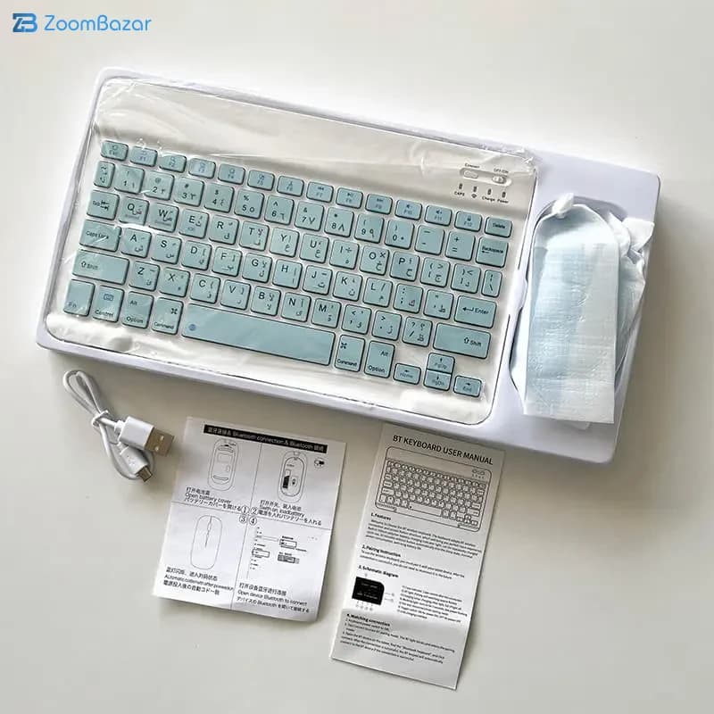 موس و کیبورد بیسیم میکاسو مدل KB-M030 مشکی – Open Box ( ماوس کار نمیکند) — تصویر ۶