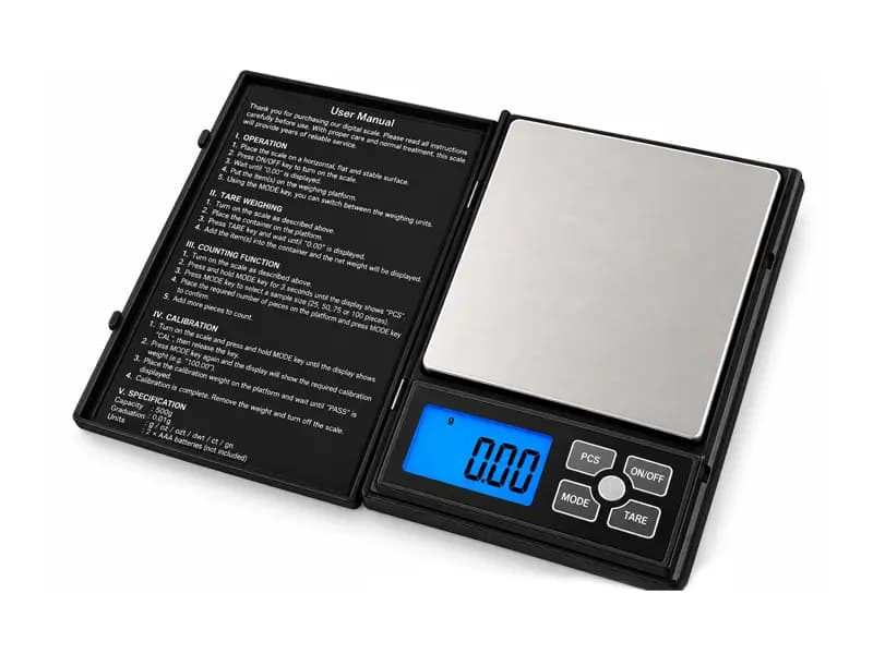 ترازو دیجیتال نوت بوک 500 گرم دقت 0.01 گرم سه صفر