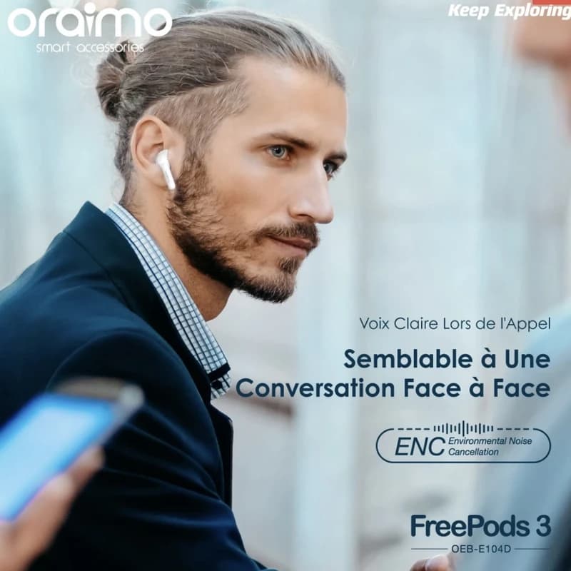 هندزفری بلوتوثی اُرایمو مدل Freepods 3 کد m20358 — تصویر ۶