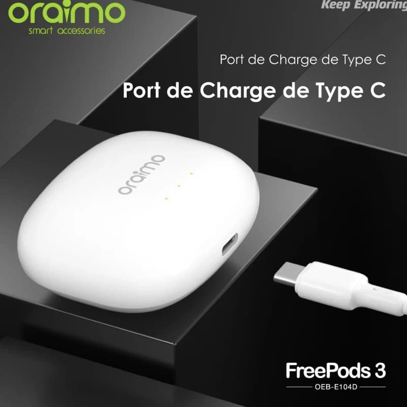 هندزفری بلوتوثی اُرایمو مدل Freepods 3 کد m20358 — تصویر ۵
