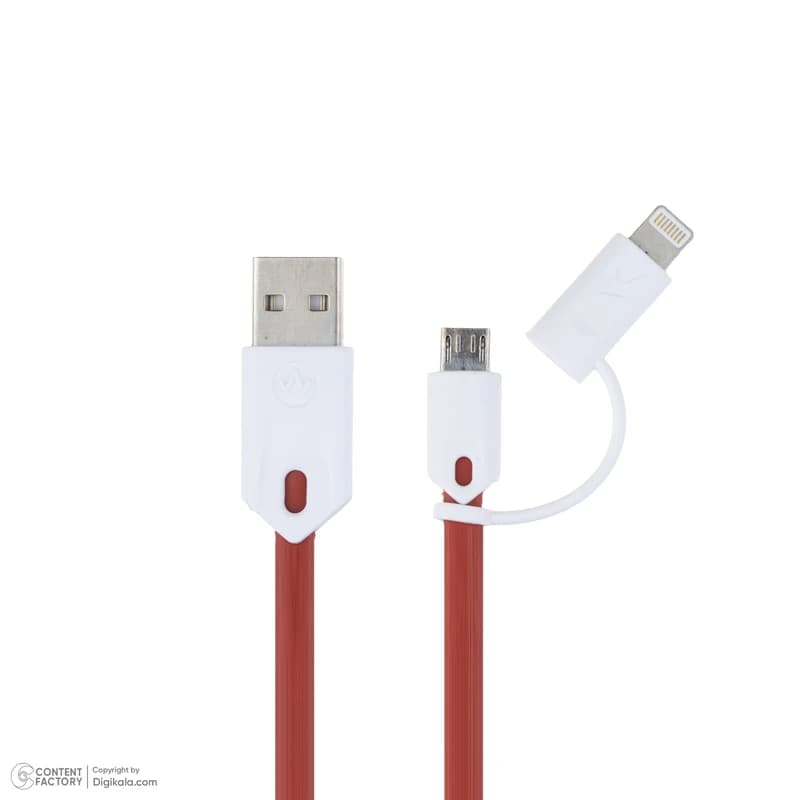 کابل تبدیل USB به لایتنینگ/microUSB وسدار مدل T3 طول 1 متر m20213 — تصویر ۲