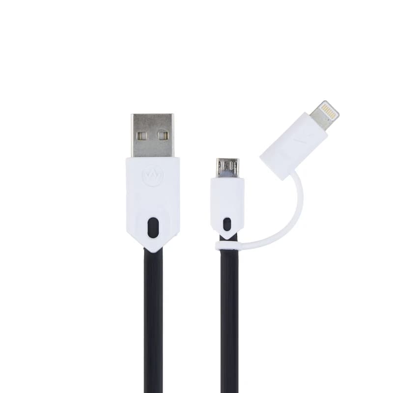 کابل تبدیل USB به لایتنینگ/microUSB وسدار مدل T3 طول 1 متر m20213