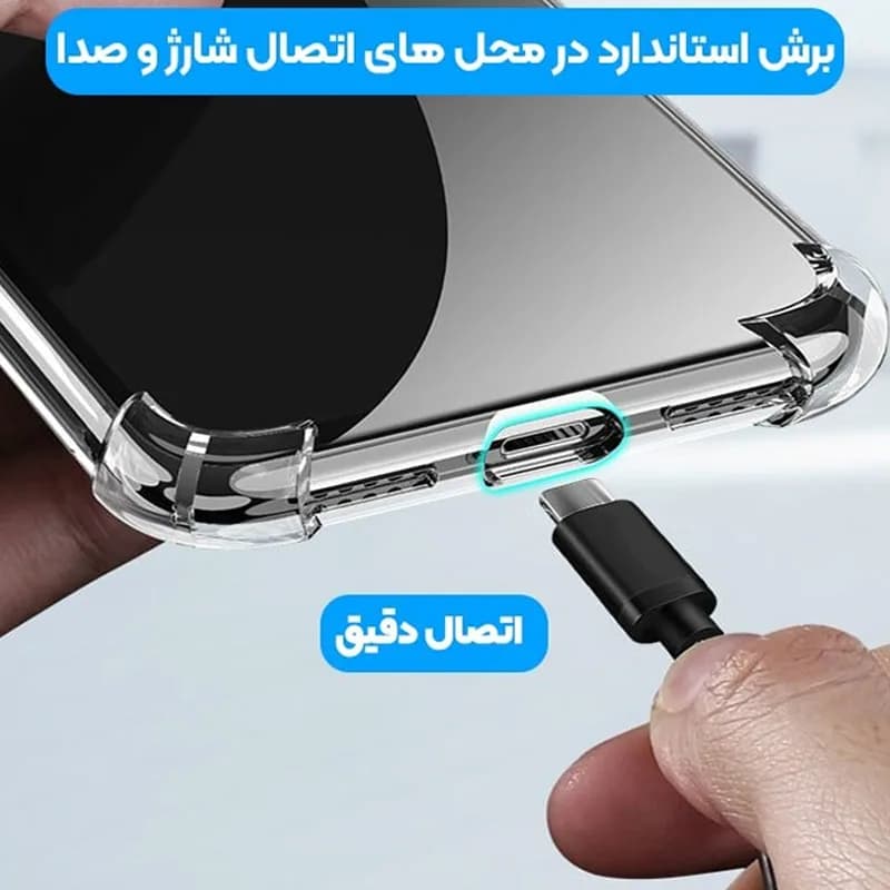گارد شفاف ایربگ دار برای گوشی Samsung Galaxy A32 4G مدل ژله ای محافظ لنزدار — تصویر ۶