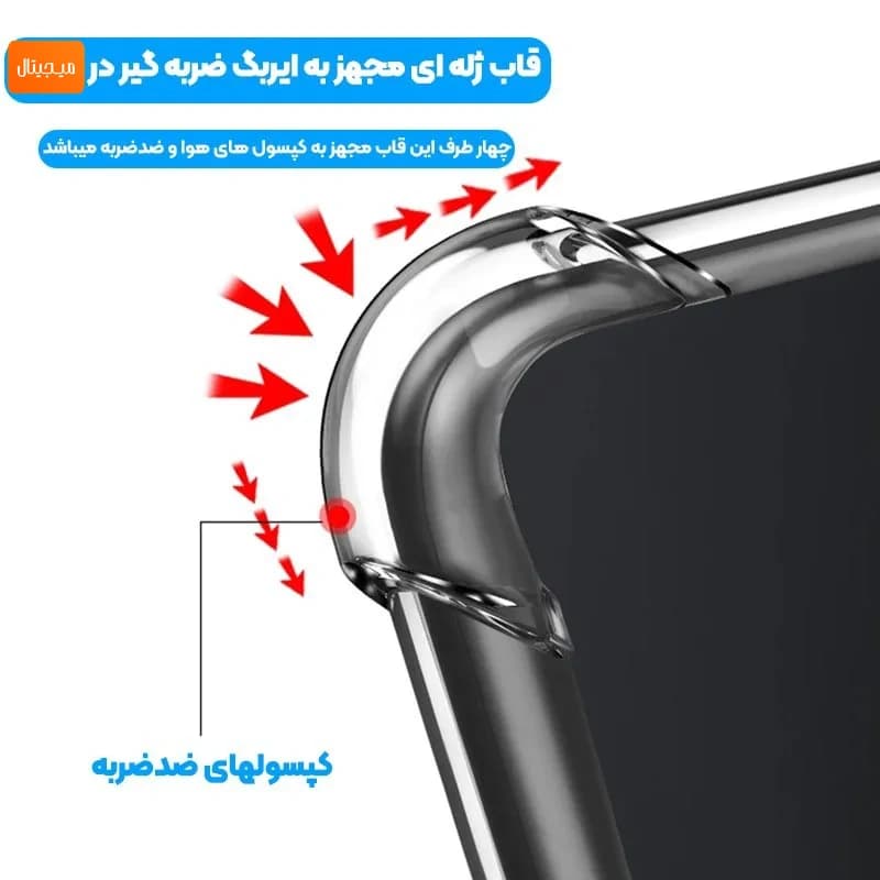 گارد شفاف ایربگ دار برای گوشی Samsung Galaxy A32 4G مدل ژله ای محافظ لنزدار — تصویر ۳