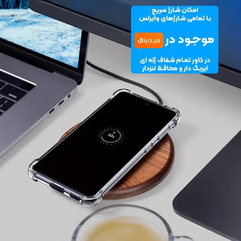 گارد شفاف ایربگ دار برای گوشی Samsung Galaxy A32 4G مدل ژله ای محافظ لنزدار — تصویر ۴