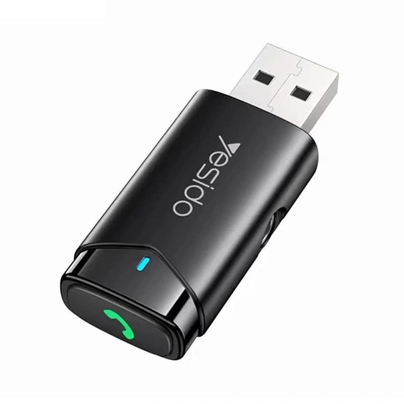 دانگل و گیرنده بلوتوثی کانکتور USB-AUX از برند یسیدو مدل YESIDO YAU40 (100% اورجینال)